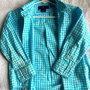 Ralph Lauren Polo 3T Toddler Boys Plaid Botton Up Long Sleeve Shirt